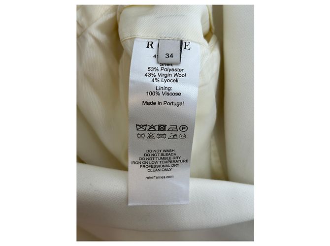 Autre Marque ROHÉ Langer Wollmantel creme Beige - Ansicht 8