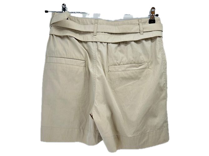 Pantalones cortos beige Isabel Marant Etoile con cinturón delgado - vista 2