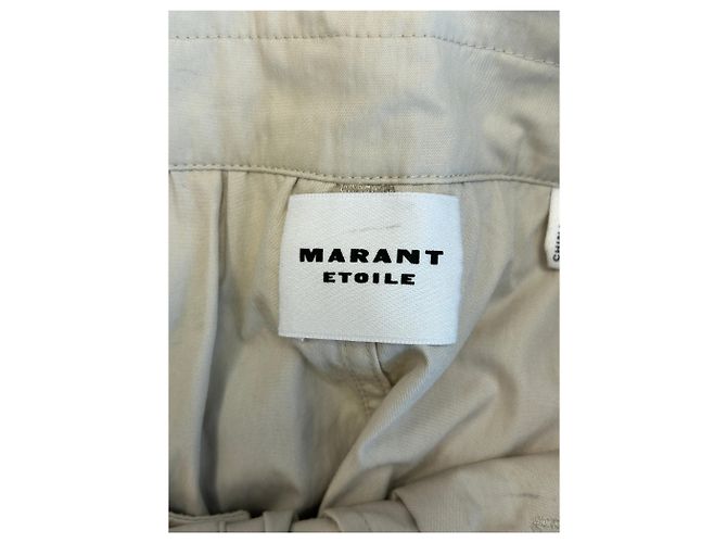Pantalones cortos beige Isabel Marant Etoile con cinturón delgado - vista 3