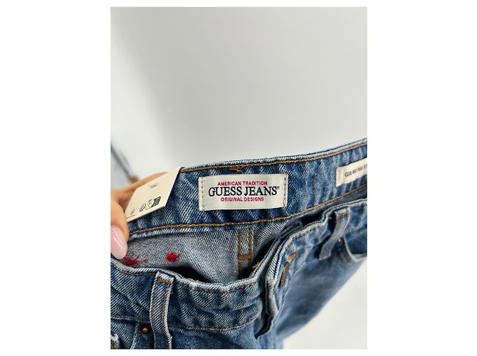 Jeans Guess blu a vita media - vista 4