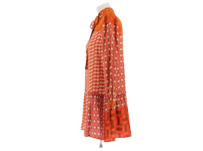 Autre Marque Vestido estampado naranja de viscosa MAX&CO - vista 3