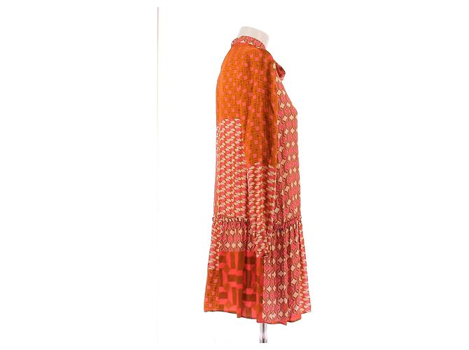 Autre Marque Vestido estampado naranja de viscosa MAX&CO - vista 4