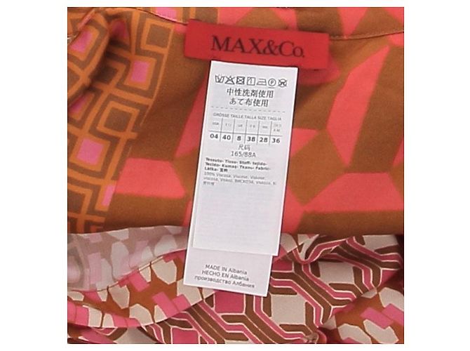 Autre Marque Vestido estampado naranja de viscosa MAX&CO - vista 5
