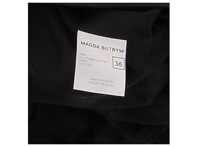 Magda Butrym Lederjacke Schwarz - Ansicht 6