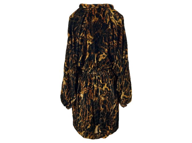 Vestido Isabel Marant de terciopelo de leopardo Castaño - vista 2