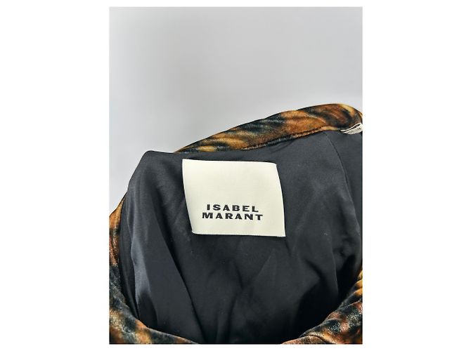Vestido Isabel Marant de terciopelo de leopardo Castaño - vista 5