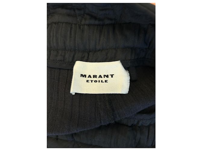 Pantalones cortos negros Isabel Marant Etoile de algodón con cinturón - vista 3
