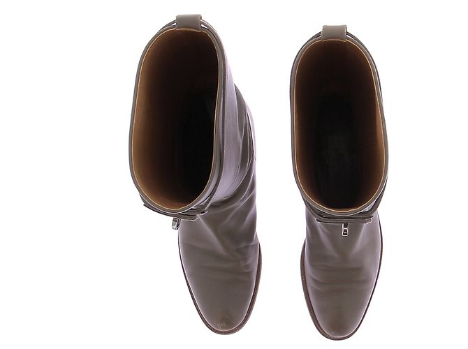 Hermès Taupe Stiefel "Jumping" Grau - Ansicht 6