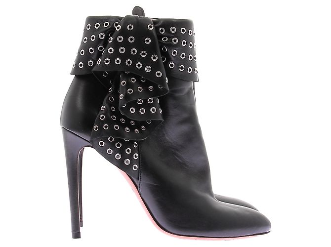Alaïa Botines de cuero con tacón Negro - vista 2