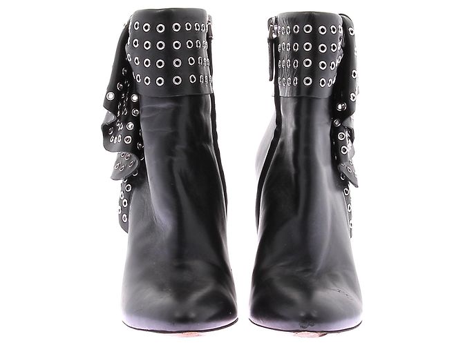 Alaïa Botines de cuero con tacón Negro - vista 4