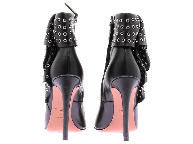 Alaïa Botines de cuero con tacón Negro - vista 5