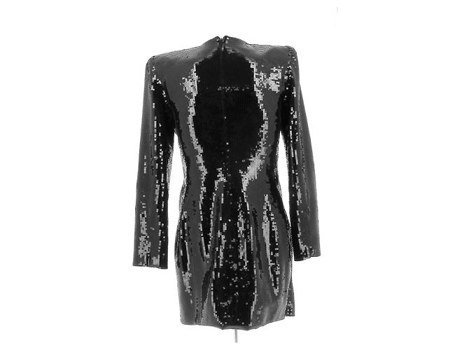 Saint Laurent Paillettenkleid Schwarz - Ansicht 2