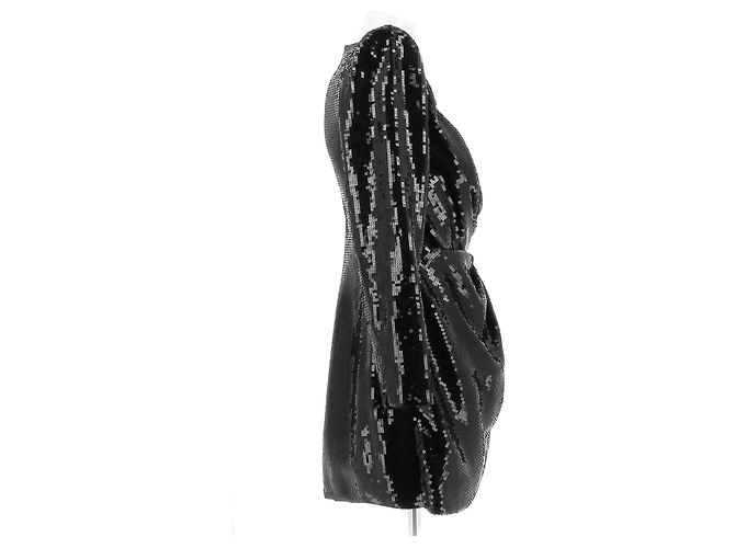 Saint Laurent Paillettenkleid Schwarz - Ansicht 4