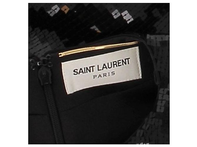Saint Laurent Paillettenkleid Schwarz - Ansicht 5