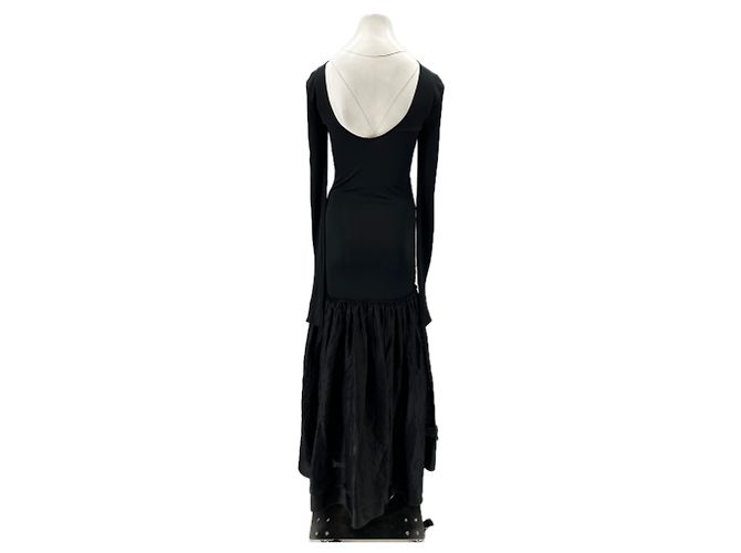 Autre Marque BOBKOVA Schwarzes langes Viscose Kleid - Ansicht 2