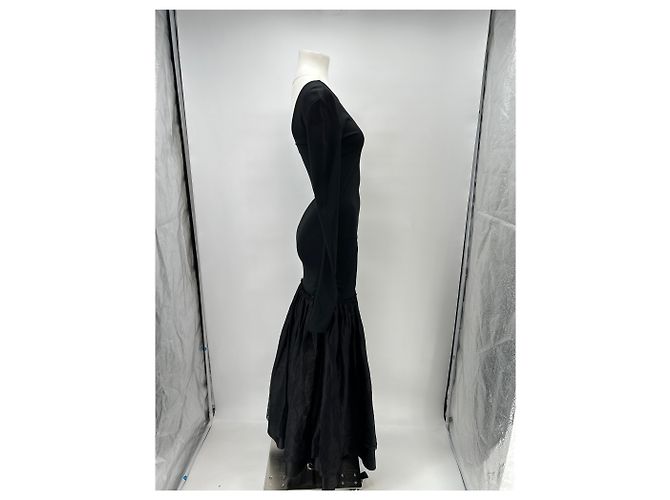 Autre Marque BOBKOVA Schwarzes langes Viscose Kleid - Ansicht 3