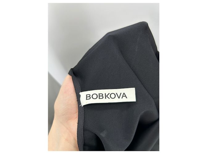 Autre Marque BOBKOVA Schwarzes langes Viscose Kleid - Ansicht 5