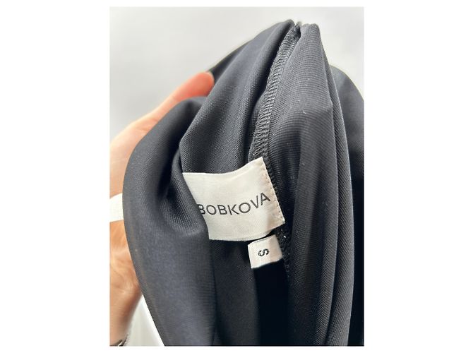 Autre Marque BOBKOVA Schwarzes langes Viscose Kleid - Ansicht 7