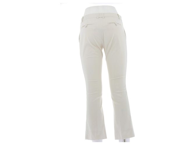 Pantalones blancos Gucci con pinzas de algodón Talla 40 - vista 2