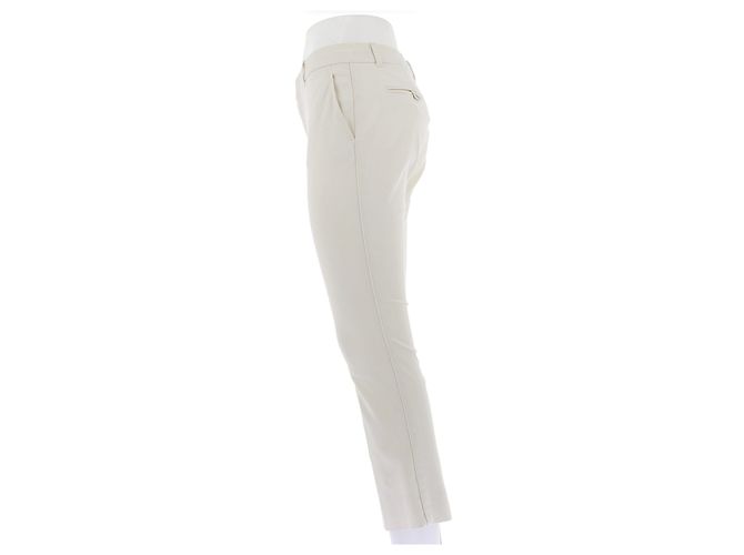 Pantalones blancos Gucci con pinzas de algodón Talla 40 - vista 4