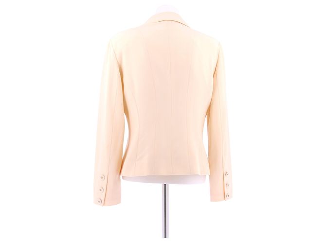 Chanel cream wool jacket size 38 Beige - view 2