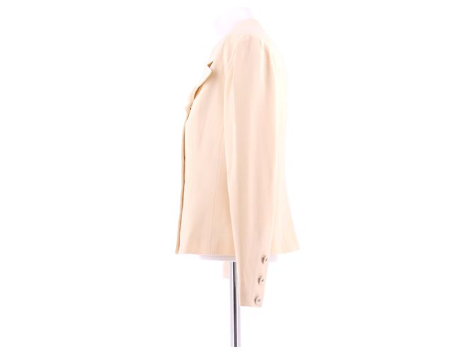 Chanel cream wool jacket size 38 Beige - view 4