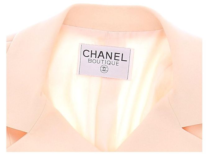 Chanel cream wool jacket size 38 Beige - view 6