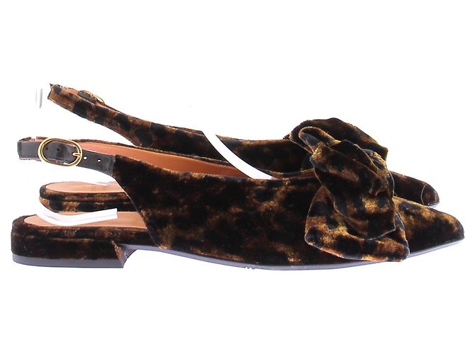 SéZane Bailarinas de terciopelo con estampado de leopardo Castaño - vista 2