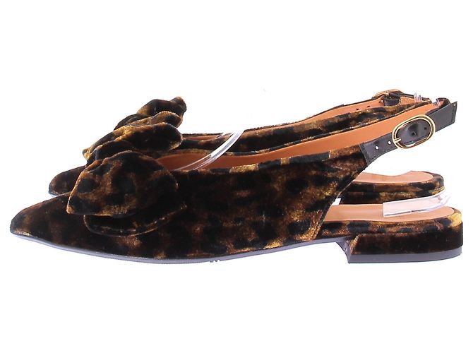 SéZane Bailarinas de terciopelo con estampado de leopardo Castaño - vista 3