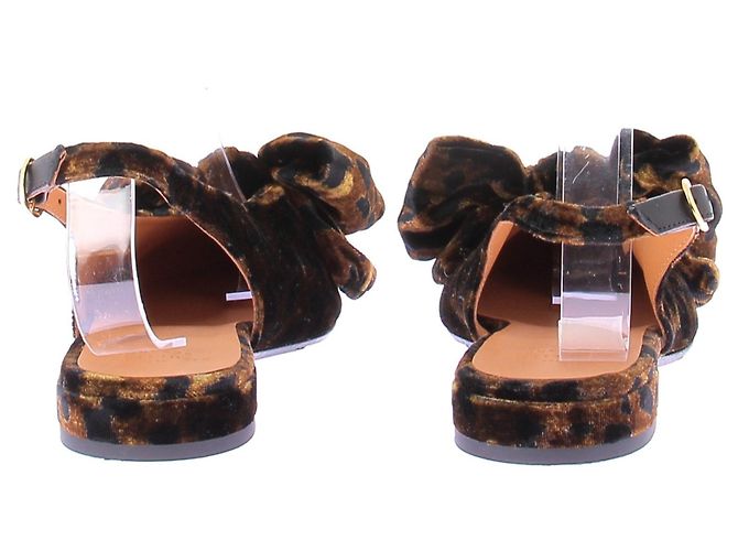 SéZane Bailarinas de terciopelo con estampado de leopardo Castaño - vista 5