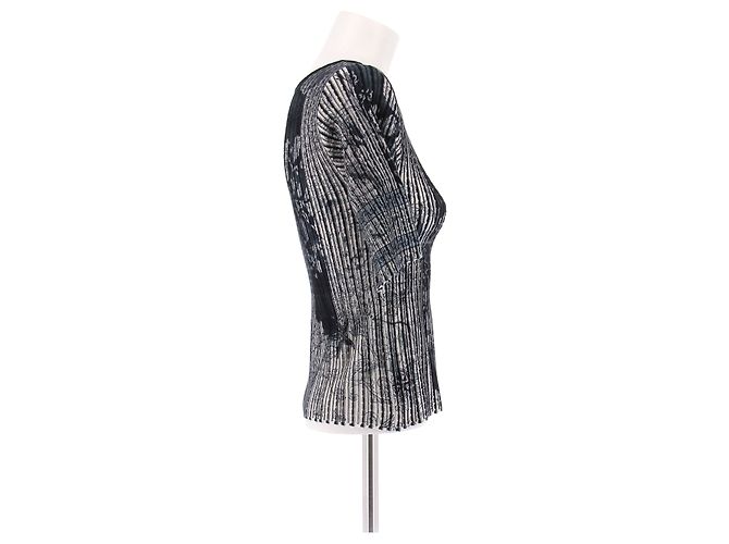 Etro Top a maniche corte nero e blu marino - vista 3