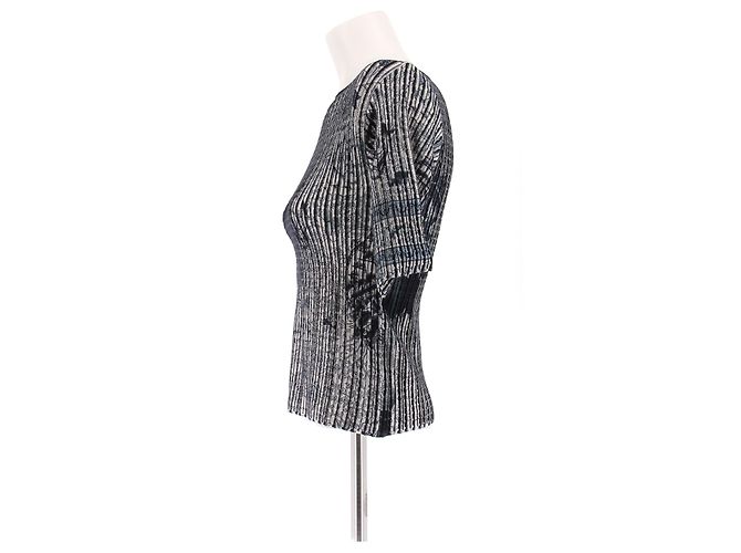Etro Top a maniche corte nero e blu marino - vista 4