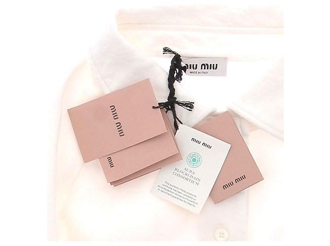 Miu Miu Sweatshirt aus weißer Baumwolle - Ansicht 5