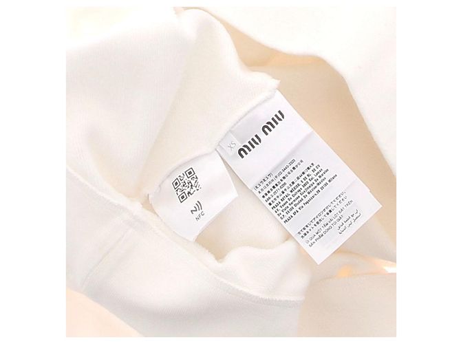 Miu Miu Sweatshirt aus weißer Baumwolle - Ansicht 7