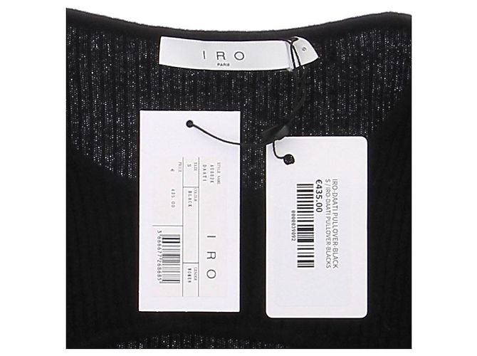 Iro Schwarzer Pullover mit Dekolleté aus Kaschmir - Ansicht 6