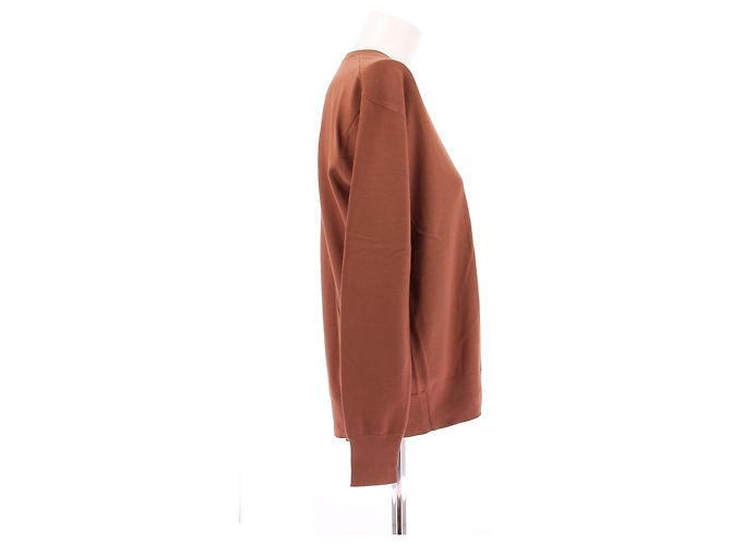 Dries Van Noten Pull fin marron en laine - vue 3