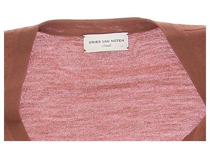 Dries Van Noten Pull fin marron en laine - vue 5