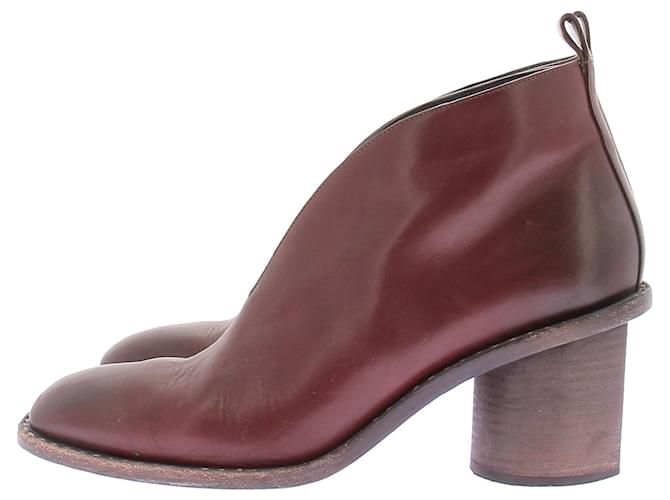 Céline Botines de tacón burdeos - vista 3