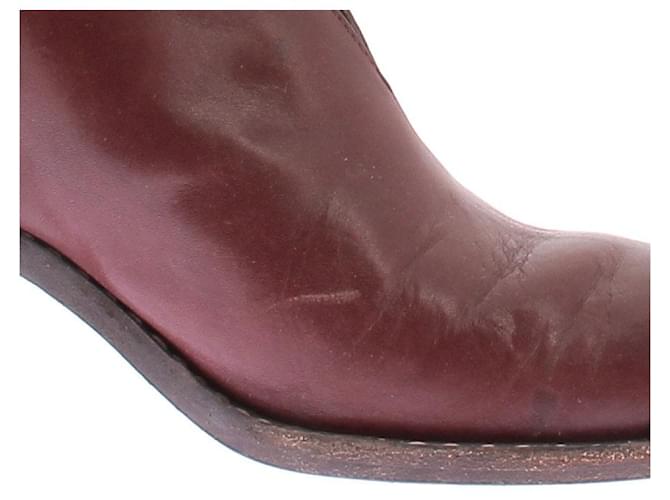 Céline Botines de tacón burdeos - vista 8