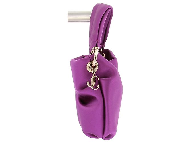 Piccola borsa a mano Jimmy Choo viola in tessuto Porpora - vista 3