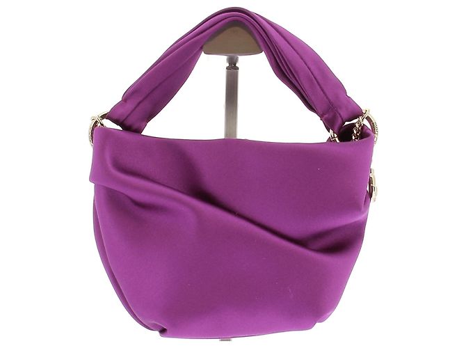 Piccola borsa a mano Jimmy Choo viola in tessuto Porpora - vista 4