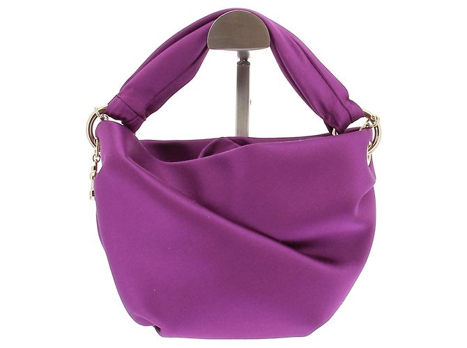 Piccola borsa a mano Jimmy Choo viola in tessuto Porpora - vista 5