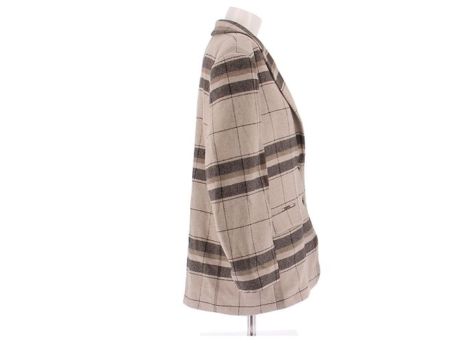 Anine Bing Wollblazer mit Karomuster Beige - Ansicht 3