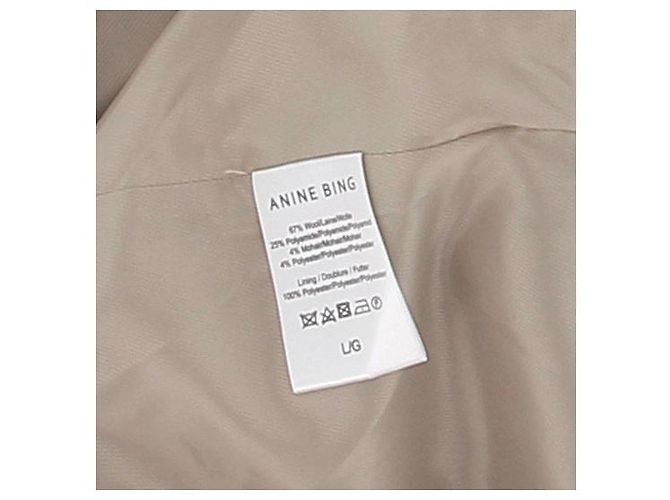 Anine Bing Wollblazer mit Karomuster Beige - Ansicht 6