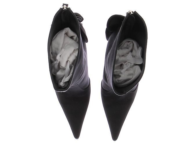 Magda Butrym Stivali neri in satin Nero - vista 6
