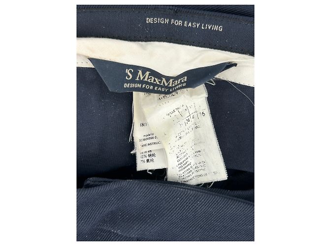 Max Mara Calça preta com pregas Preto - vista 4