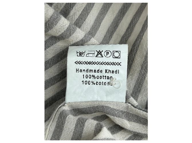 Autre Marque Camicia BSBEE a righe grigie e bianche in cotone Grigio - vista 6