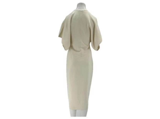 Alaïa Woll-Maxikleid beige - Ansicht 2