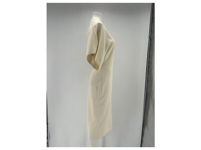 Alaïa Woll-Maxikleid beige - Ansicht 3