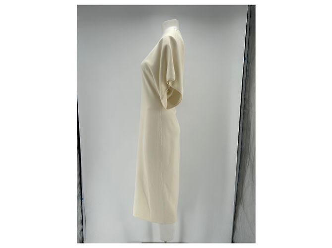 Alaïa Woll-Maxikleid beige - Ansicht 4
